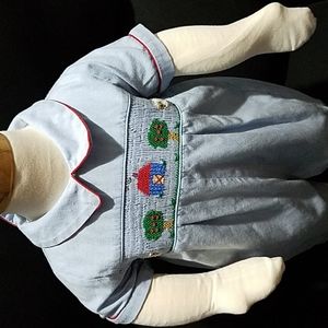Smocked Boys Shortall